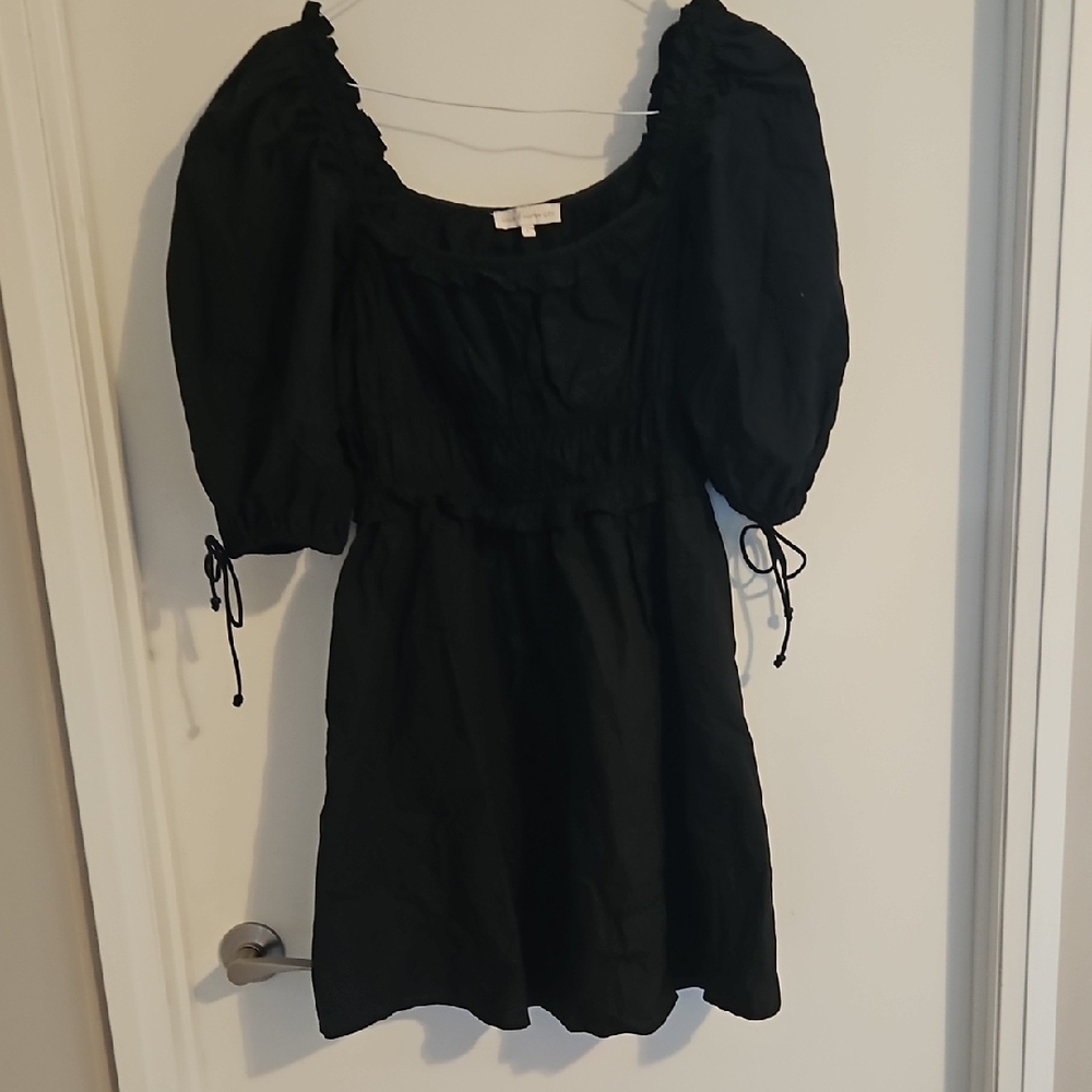 House of Harlow 1960 Black Ruffled Dress
